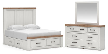 Savonport  Panel Storage Bed, Dresser And Mirror