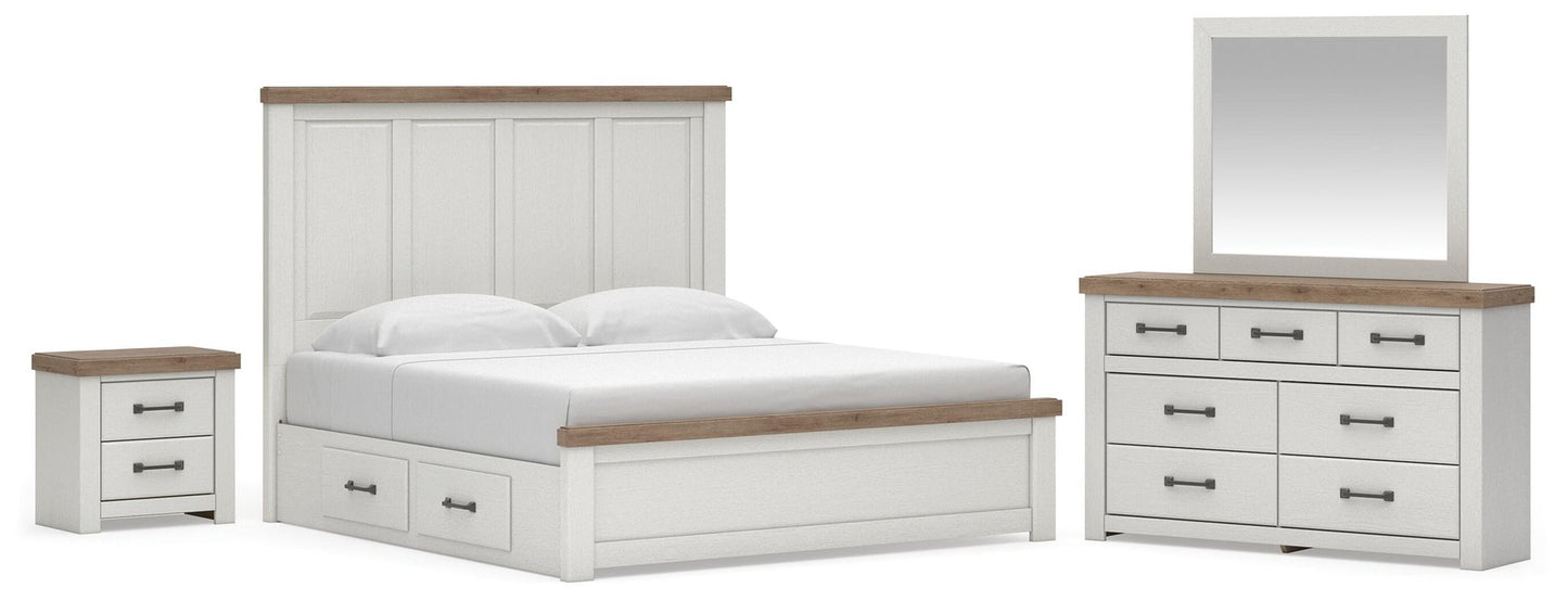 Savonport  Panel Bed With Storage. Dresser, Mirror And Nightstand