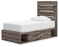 Urbanoore  Panel Bed With Storage, Dresser, Mirror And Nightstand