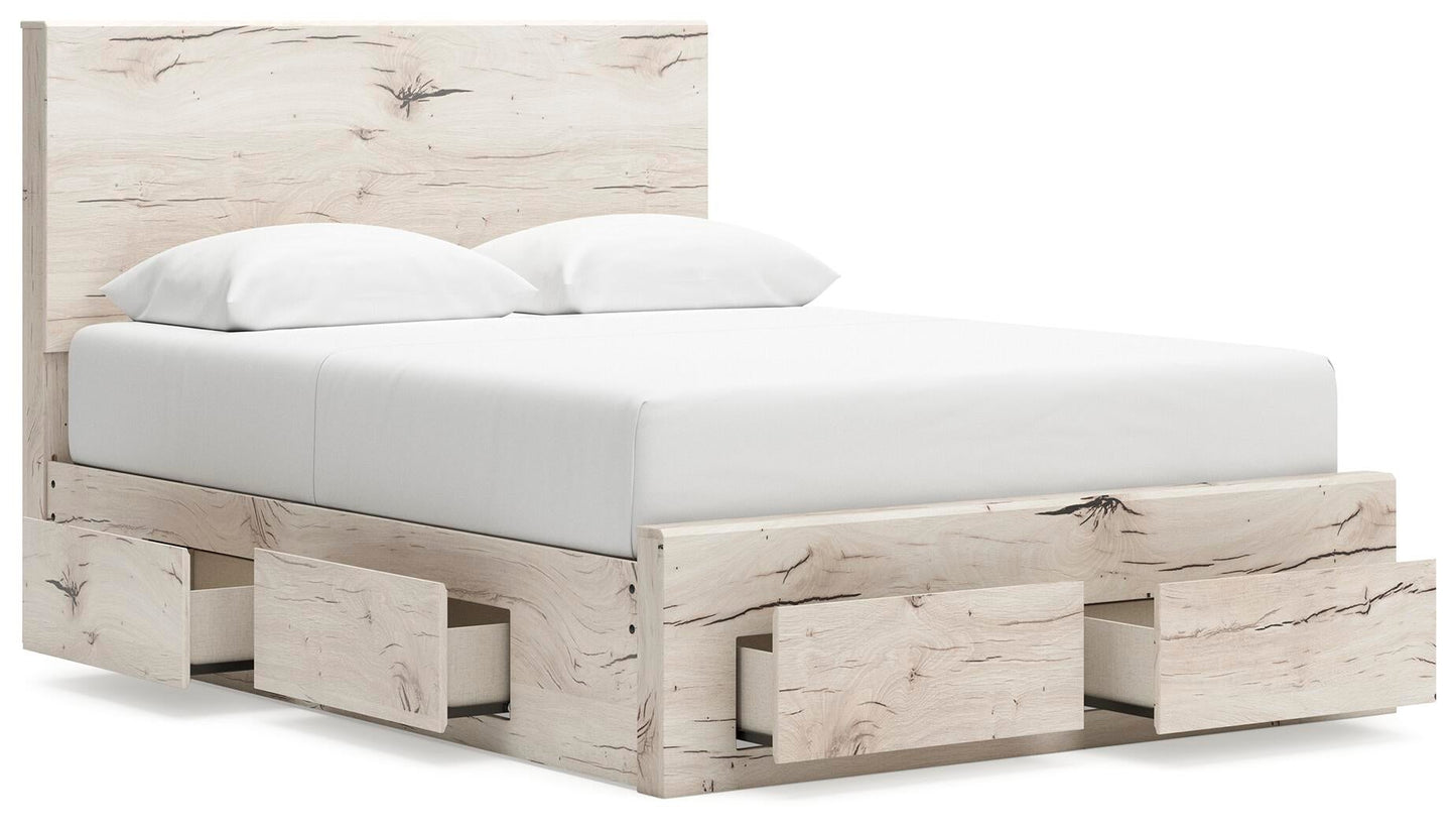 Lawroy  Panel Storage Bed, Dresser, Mirror And Nightstand
