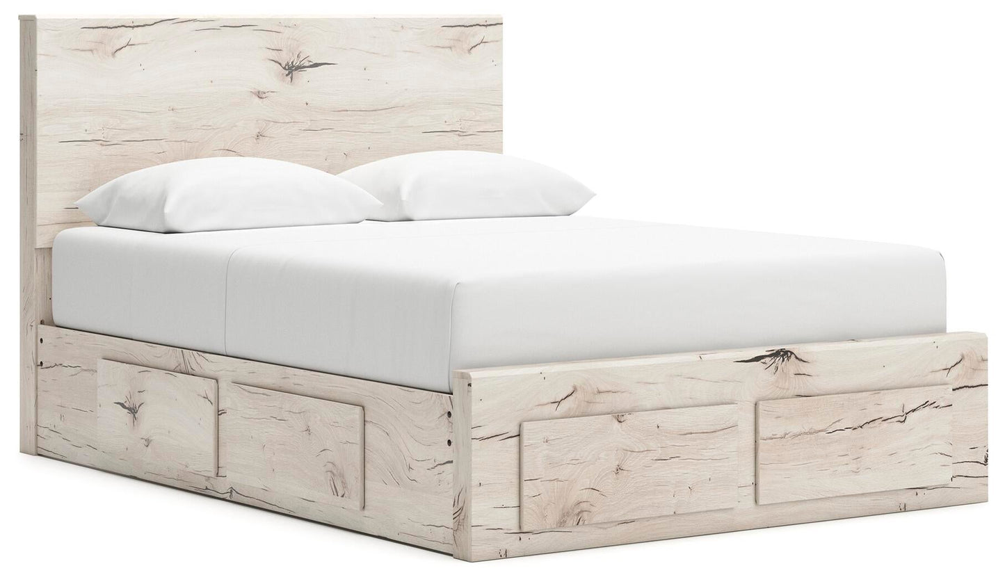 Lawroy  Panel Storage Bed, Dresser, Mirror And Nightstand