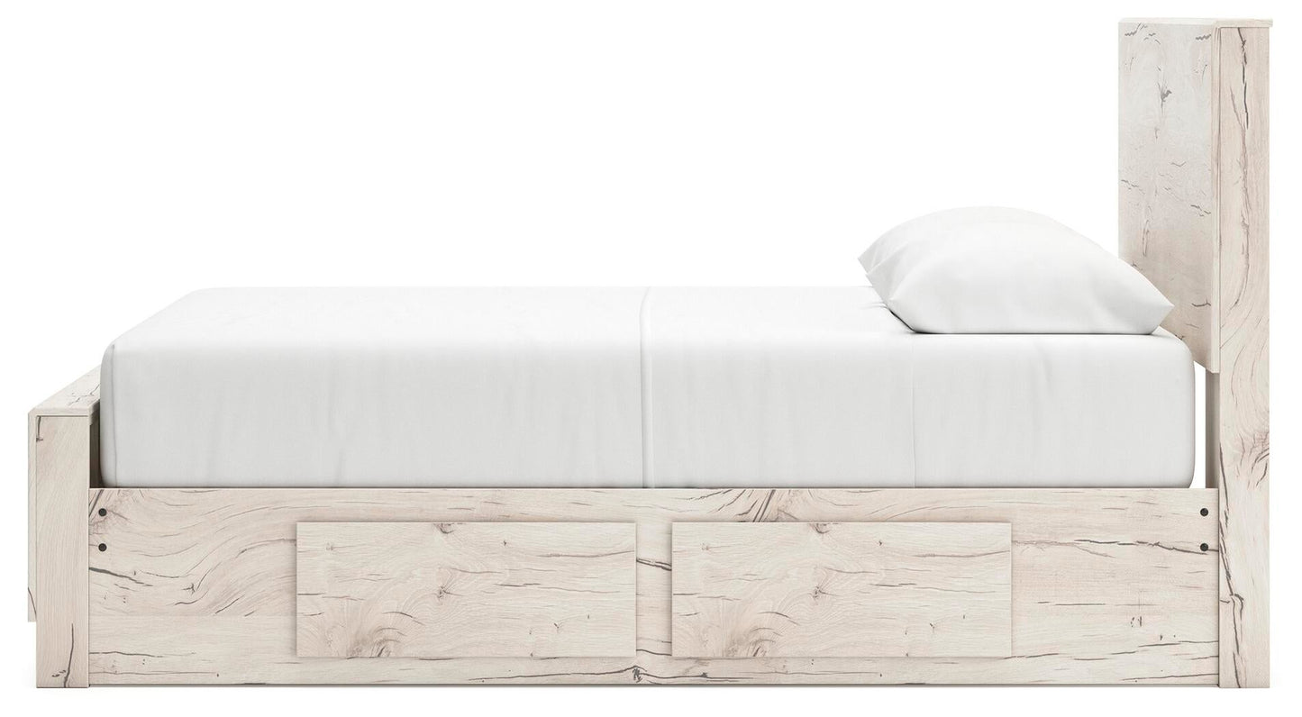 Lawroy  Panel Bed With Storage, Dresser And Mirror