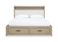Calmoro  Bookcase Bed With Mirrored Dresser