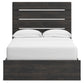 Delmorta  Panel Bed With Storage, Dresser And Mirror