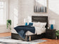 Delmorta  Panel Bed With Storage, Dresser And Mirror