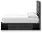 Delmorta  Panel Bed With Storage, Dresser And Mirror