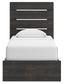 Delmorta  Panel Bed With Storage, Dresser And Mirror