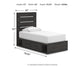 Delmorta  Panel Bed With Storage, Dresser And Mirror
