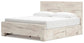 Lawroy  Panel Bed With Storage, Dresser And Mirror
