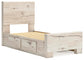 Lawroy  Panel Bed With Storage, Dresser, Mirror And Nightstand