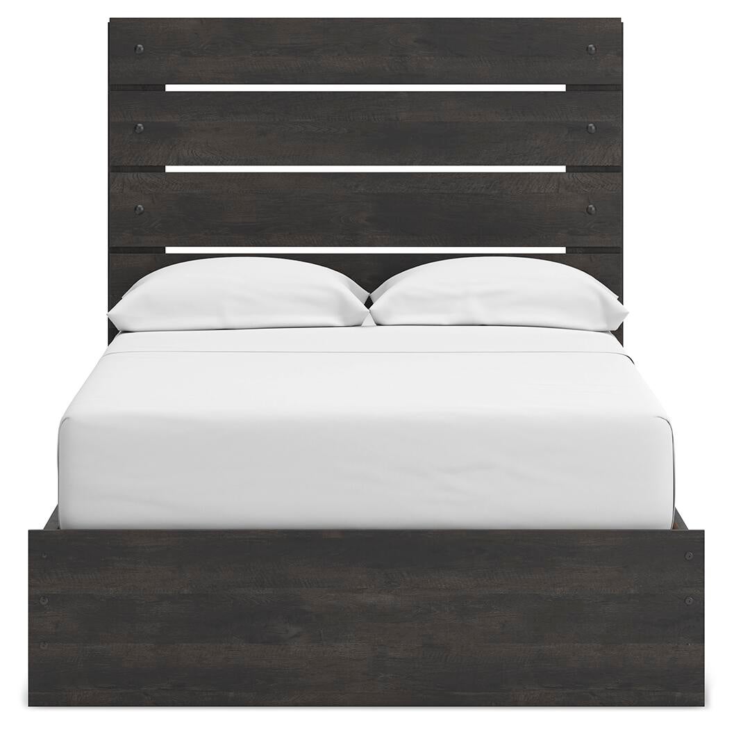 Delmorta  Panel Bed With Storage, Dresser, Mirror, Chest And Nightstand