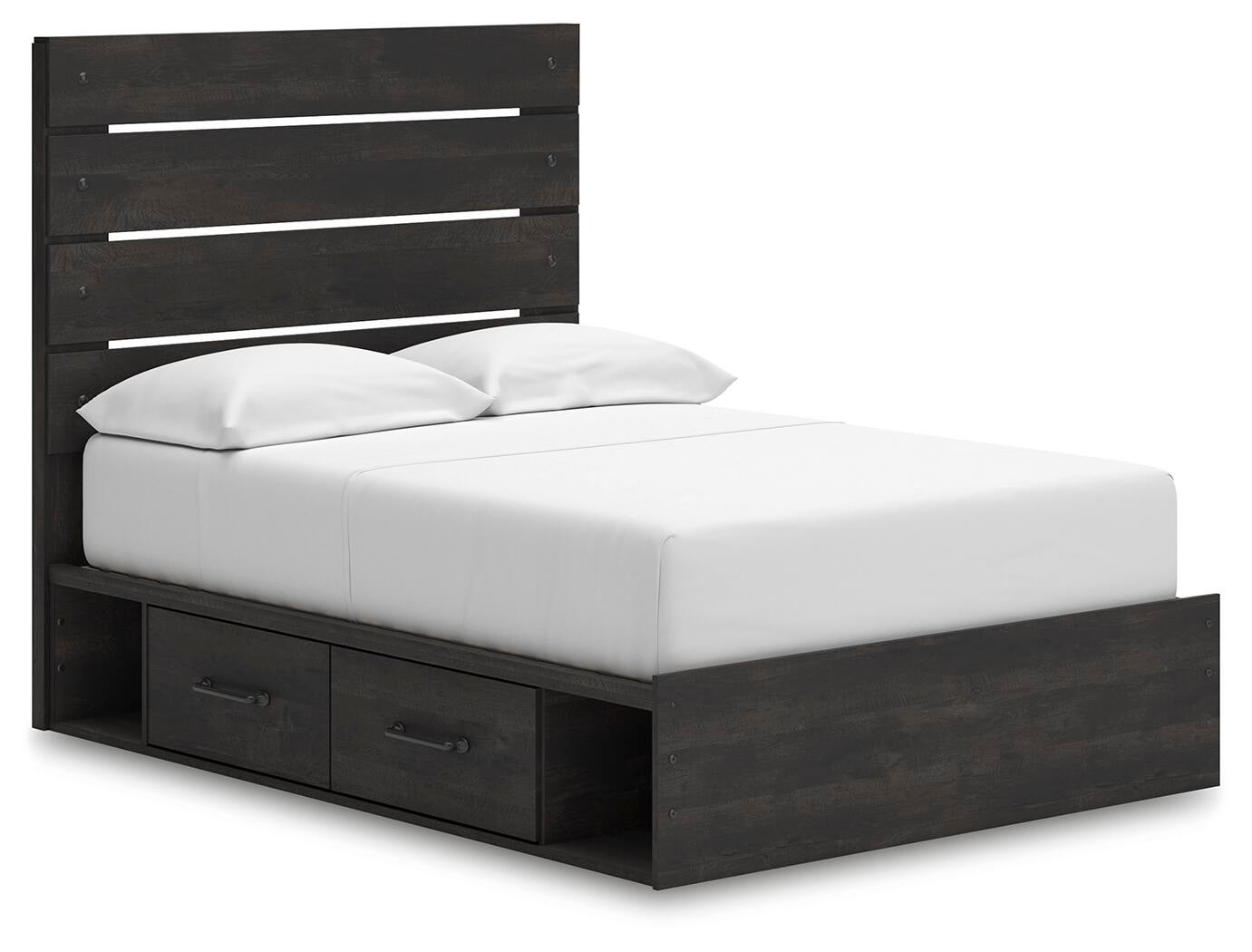 Delmorta  Panel Bed With Storage, Dresser, Mirror, Chest And Nightstand