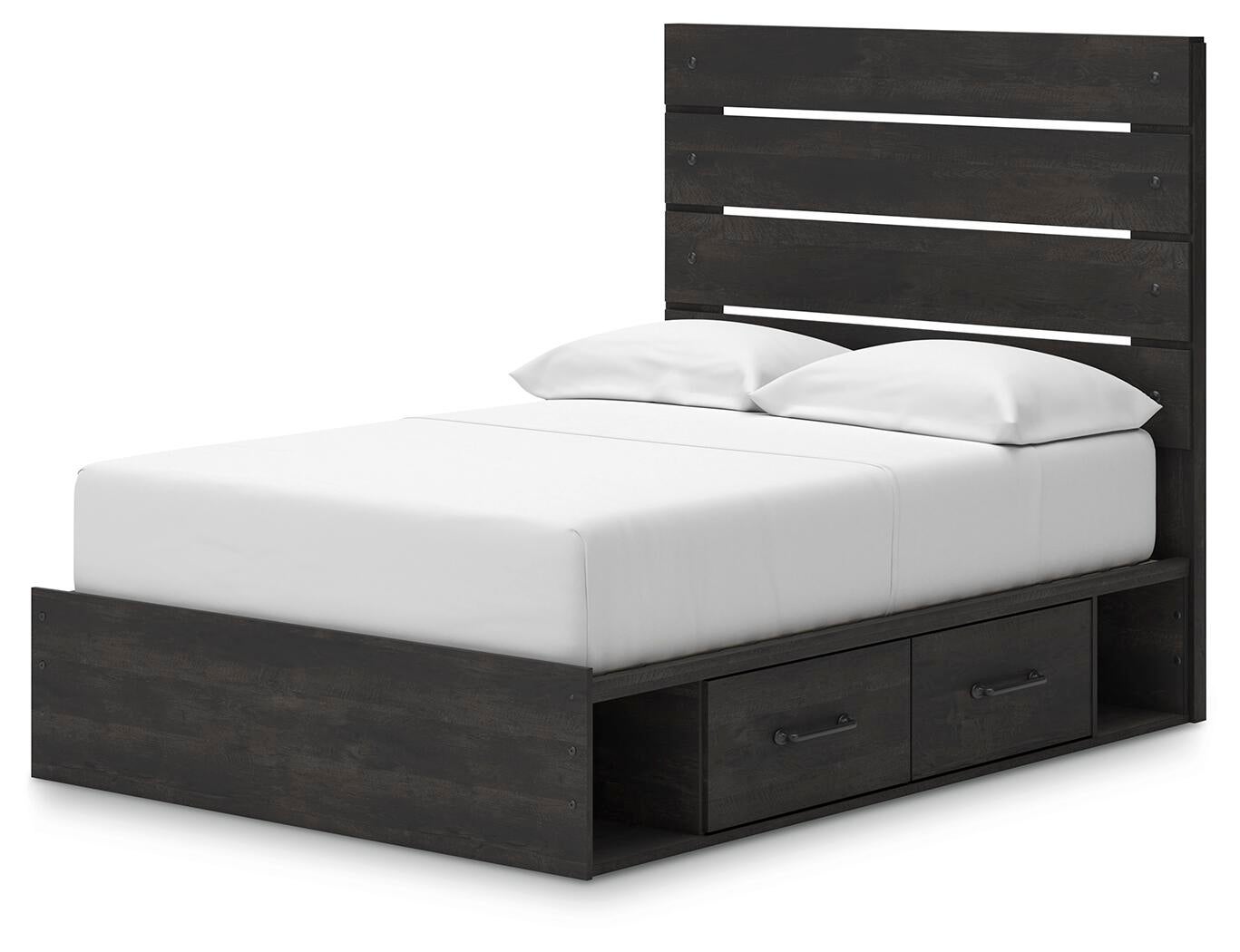 Delmorta  Panel Bed With Storage, Dresser, Mirror, Chest And Nightstand