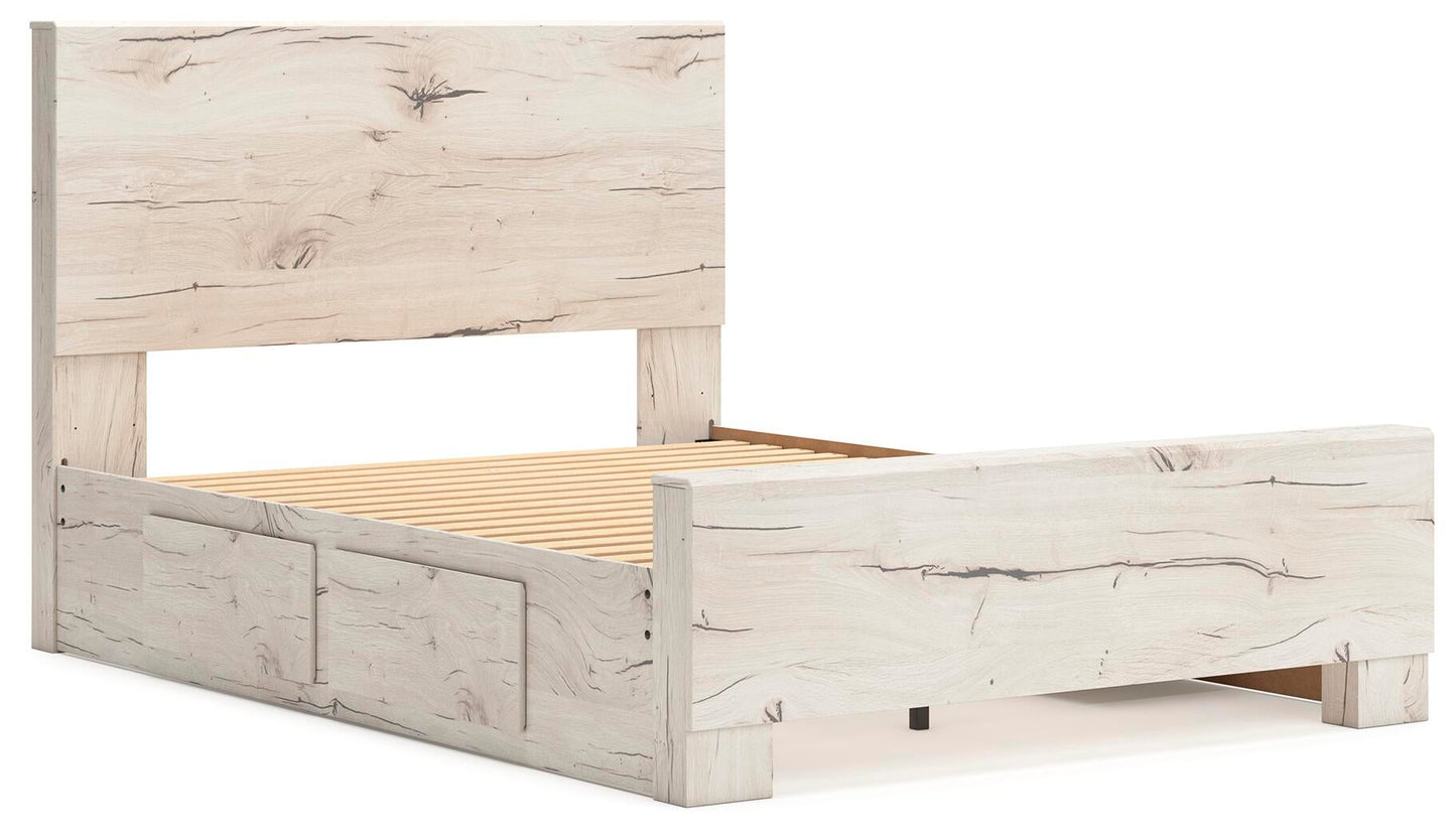 Lawroy  Panel Bed With Storage, Dresser, Mirror, Chest And Nightstand
