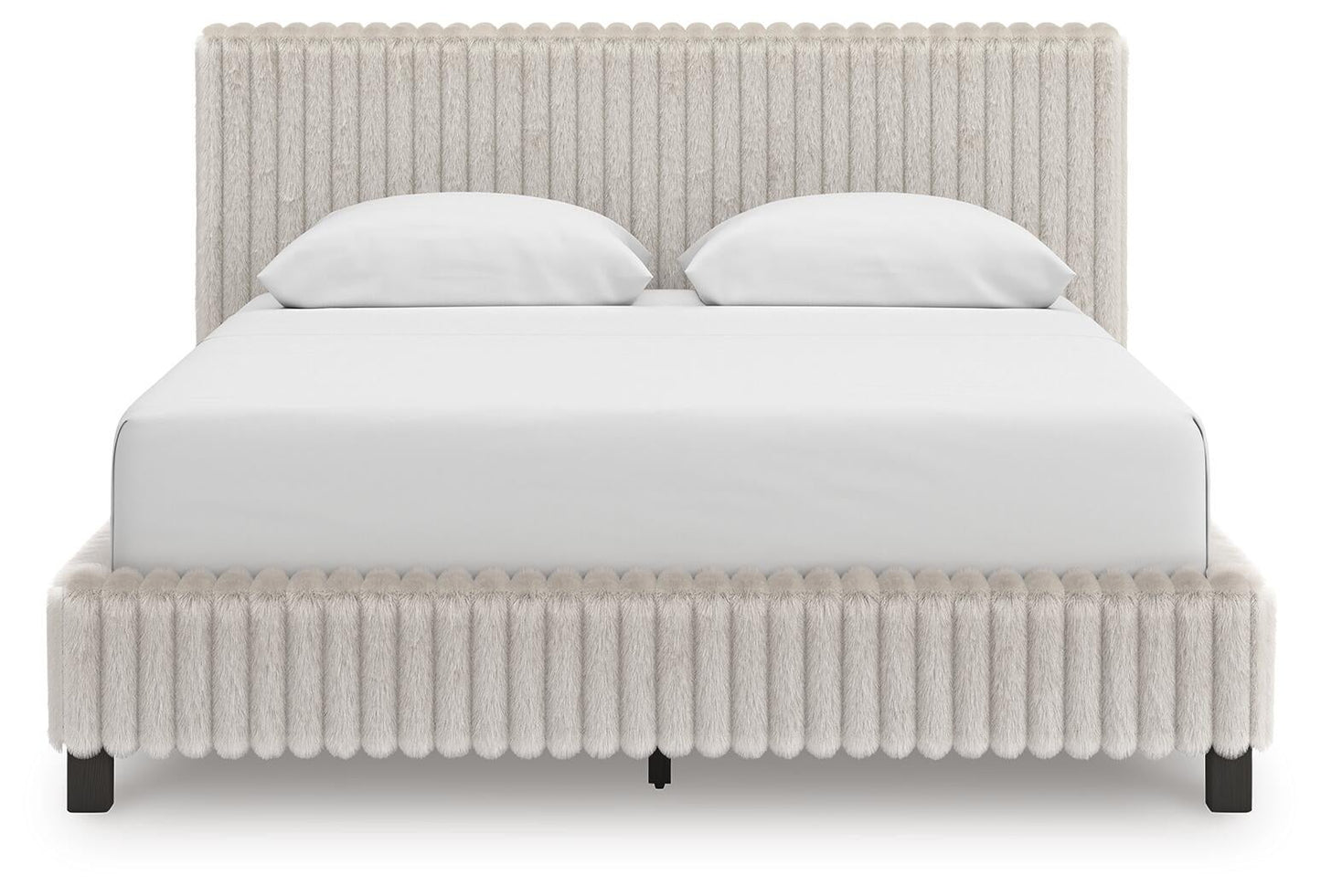 Birmonton  Upholstered Bed, Dresser, Mirror And Nightstand