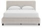 Birmonton  Upholstered Bed, Dresser, Mirror And Nightstand