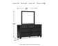 Lanolee  Panel Storage Bed, Dresser And Mirror