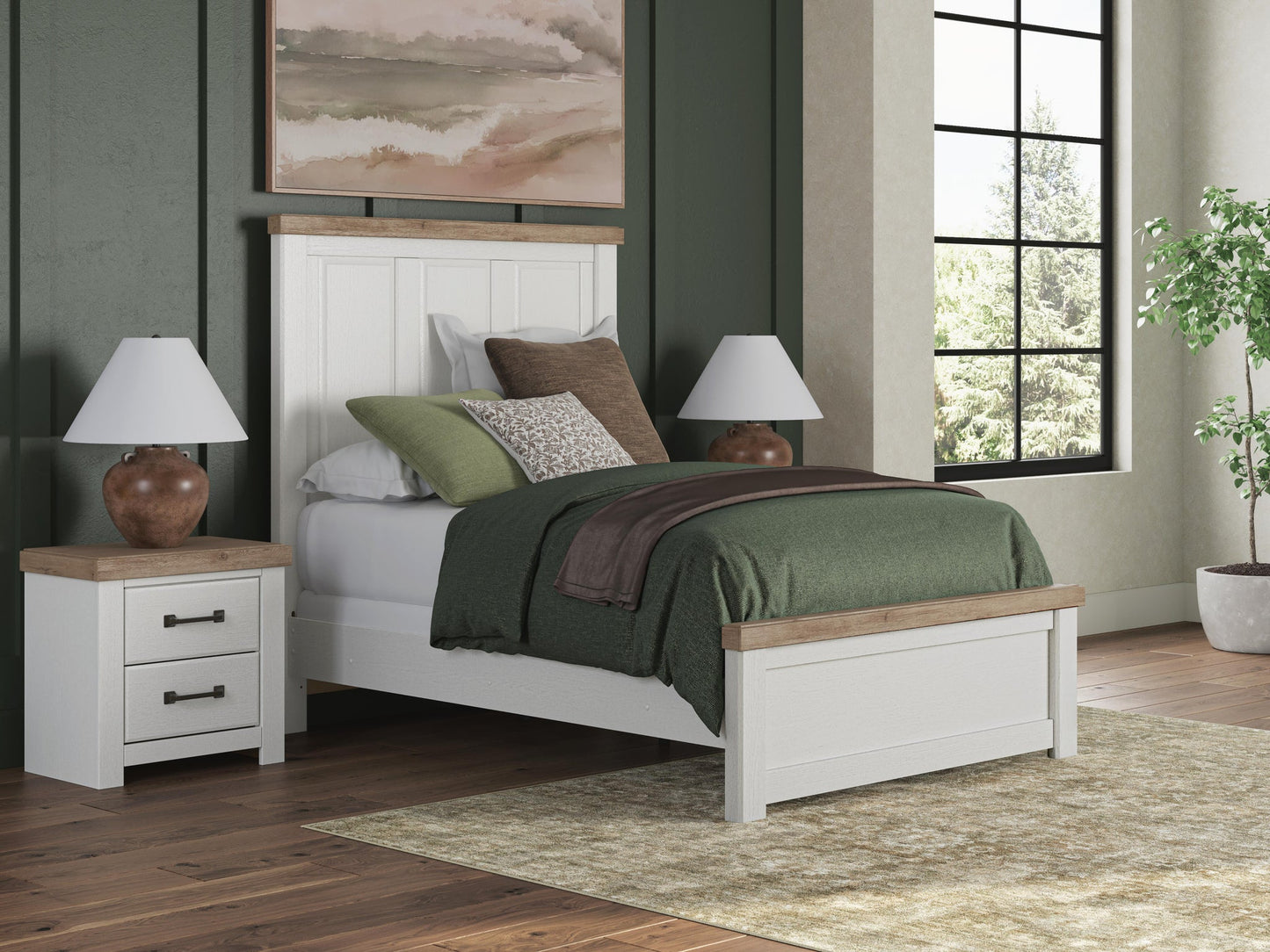 Savonport  Panel Bed, Dresser And Mirror