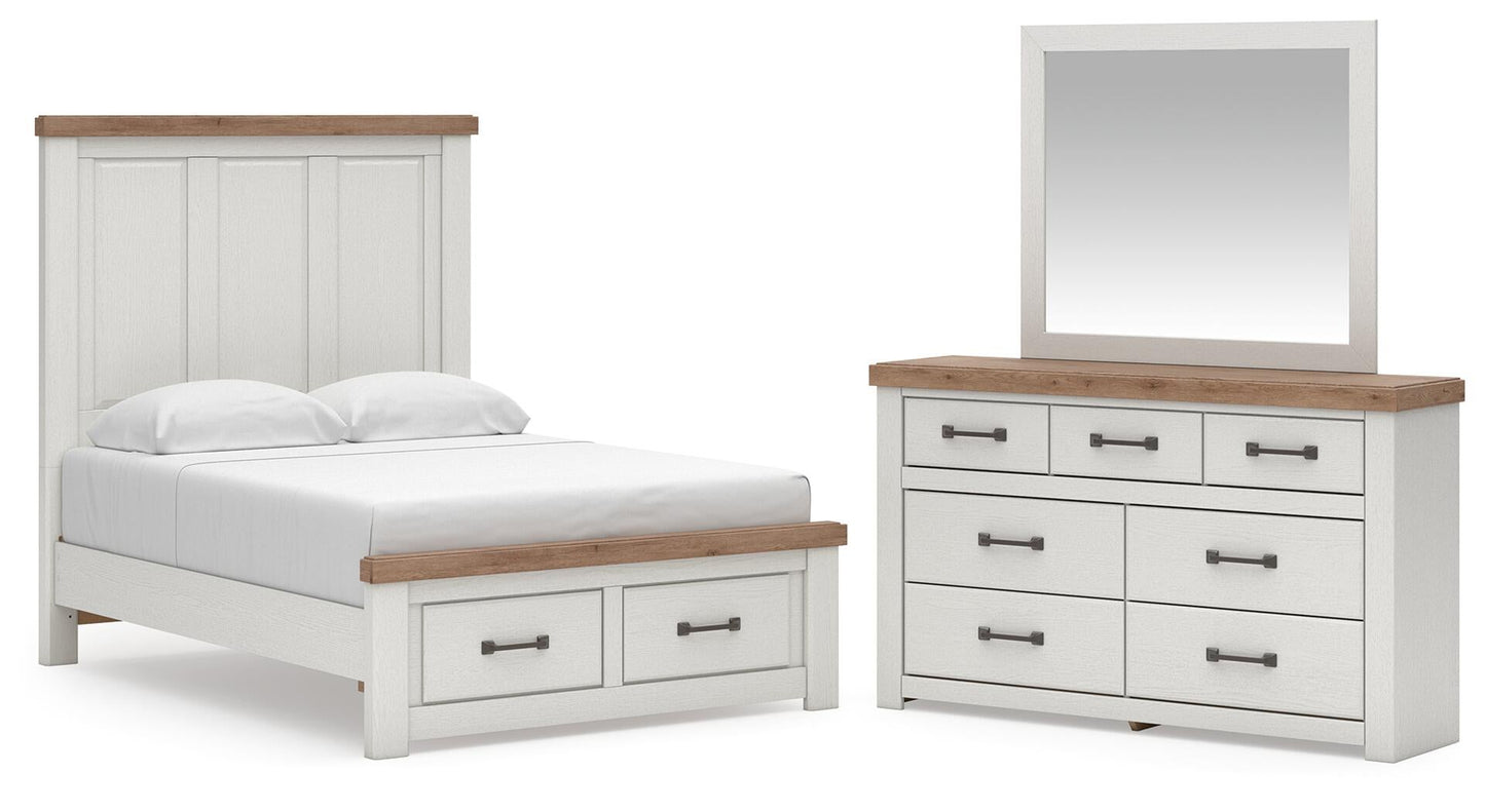 Savonport  Panel Storage Bed, Dresser And Mirror
