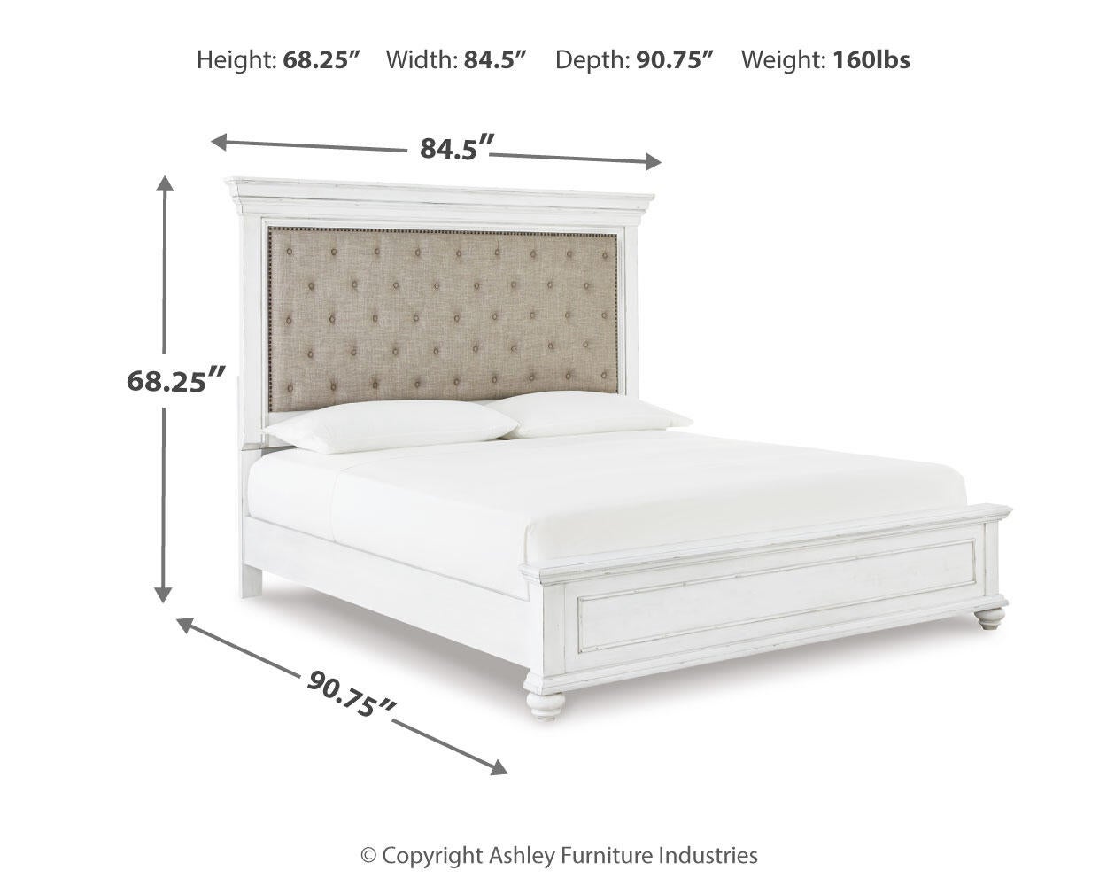 Kanwyn  Panel Bed, Dresser And Mirror