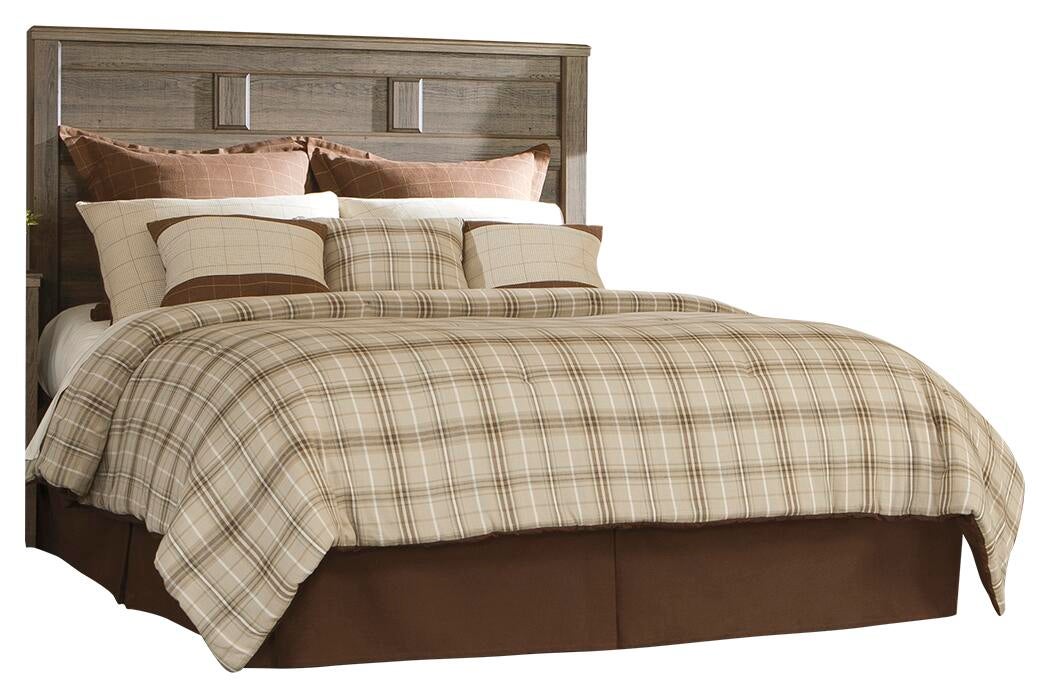 Juararo /California King Panel Headboard Bed With Mirrored Dresser