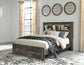 Drystan  Panel Bed With 2 Storage Drawers With Mirrored Dresser