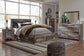 Derekson  Panel Bed With 6 Storage Drawers With Mirrored Dresser, Chest And Nightstand