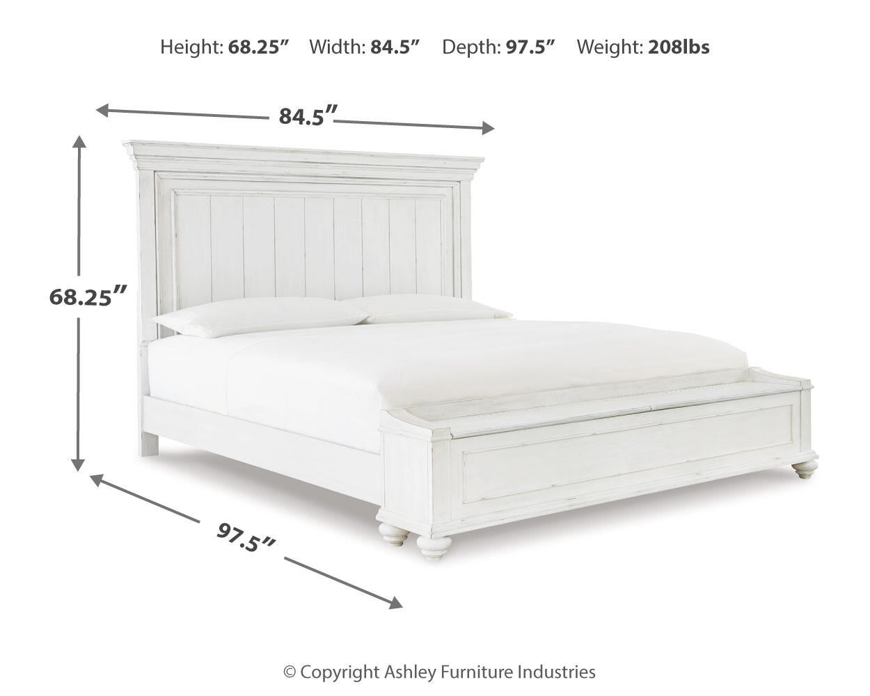 Kanwyn  Panel Bed, Dresser And Mirror