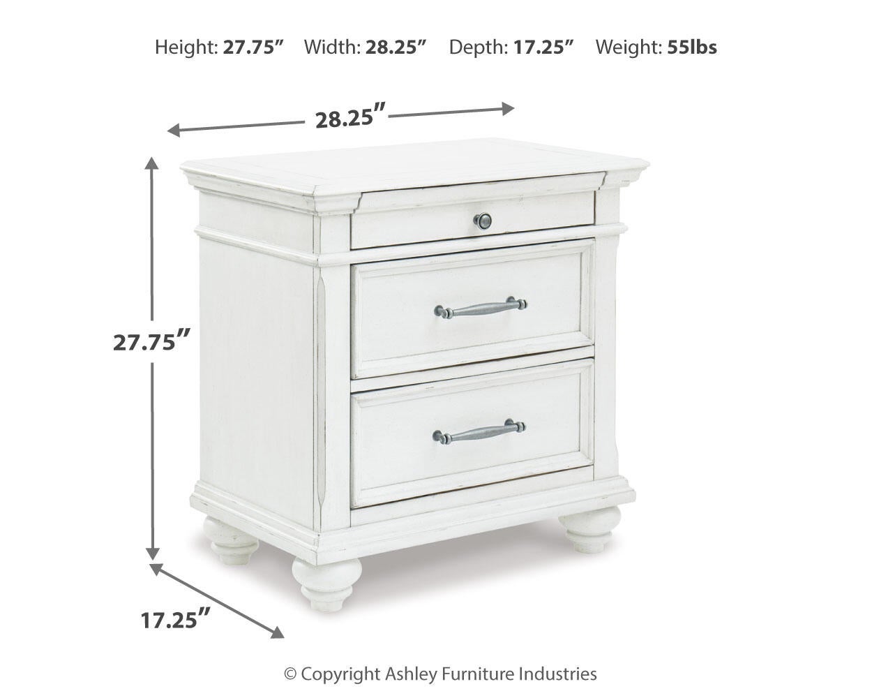 Kanwyn  Panel Bed With Storage With Mirrored Dresser, Chest And Nightstand