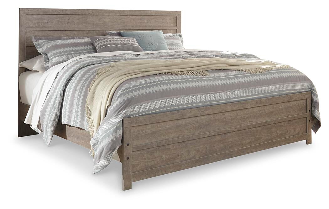 Culverbach  Panel Bed With Mirrored Dresser, Chest And Nightstand