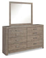 Culverbach  Panel Bed With Mirrored Dresser, Chest And Nightstand