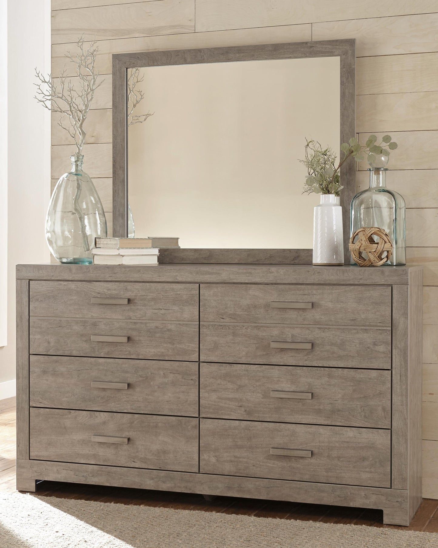 Culverbach  Panel Bed With Mirrored Dresser, Chest And Nightstand
