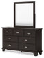Covetown  Panel Bed, Dresser, Mirror, Chest And Nightstand