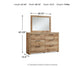 Hyanna  Panel Bed With 2 Side Storage, Dresser And Mirror