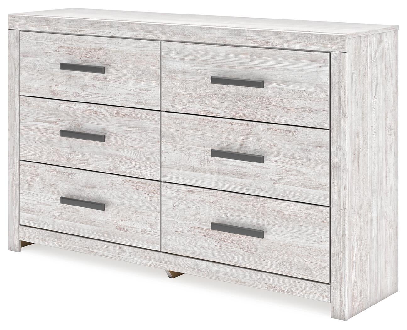 Cayboni  Panel Bed With Mirrored Dresser
