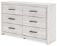 Cayboni  Panel Bed With Mirrored Dresser