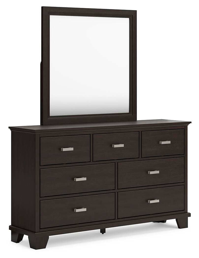 Covetown California  Panel Bed, Dresser, Mirror, Chest And Nightstand