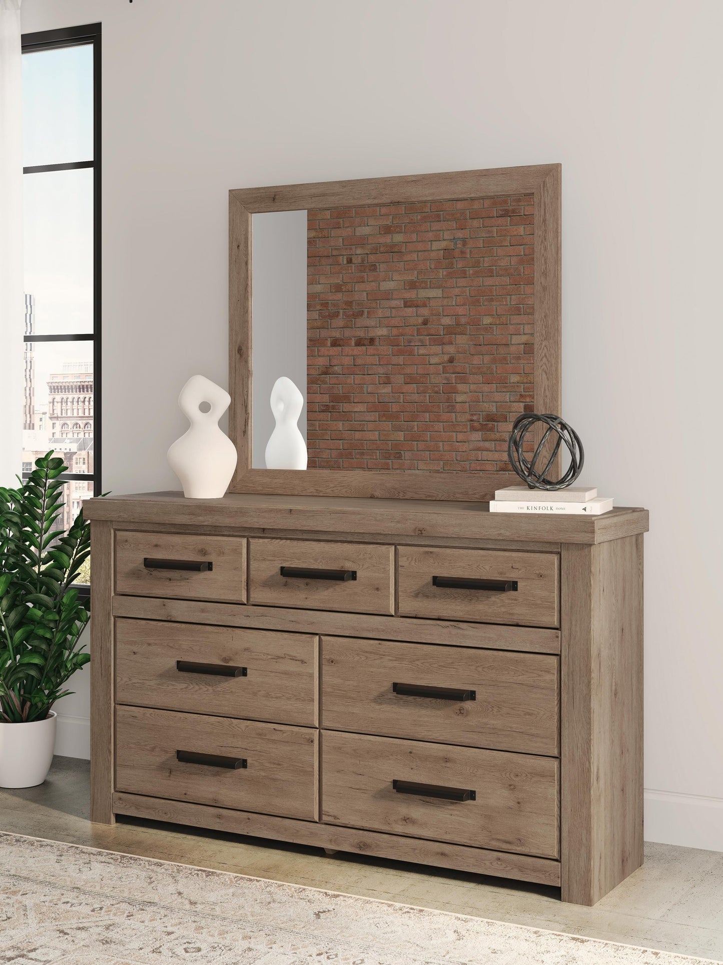 Garistyn  Panel Bed. Dresser, Mirror And Nightstand
