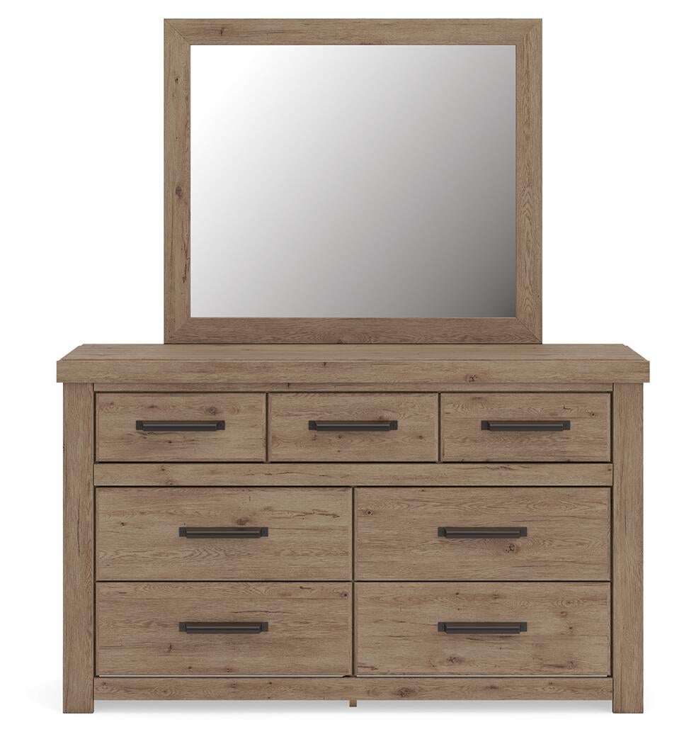 Garistyn  Panel Bed, Dresser And Mirror