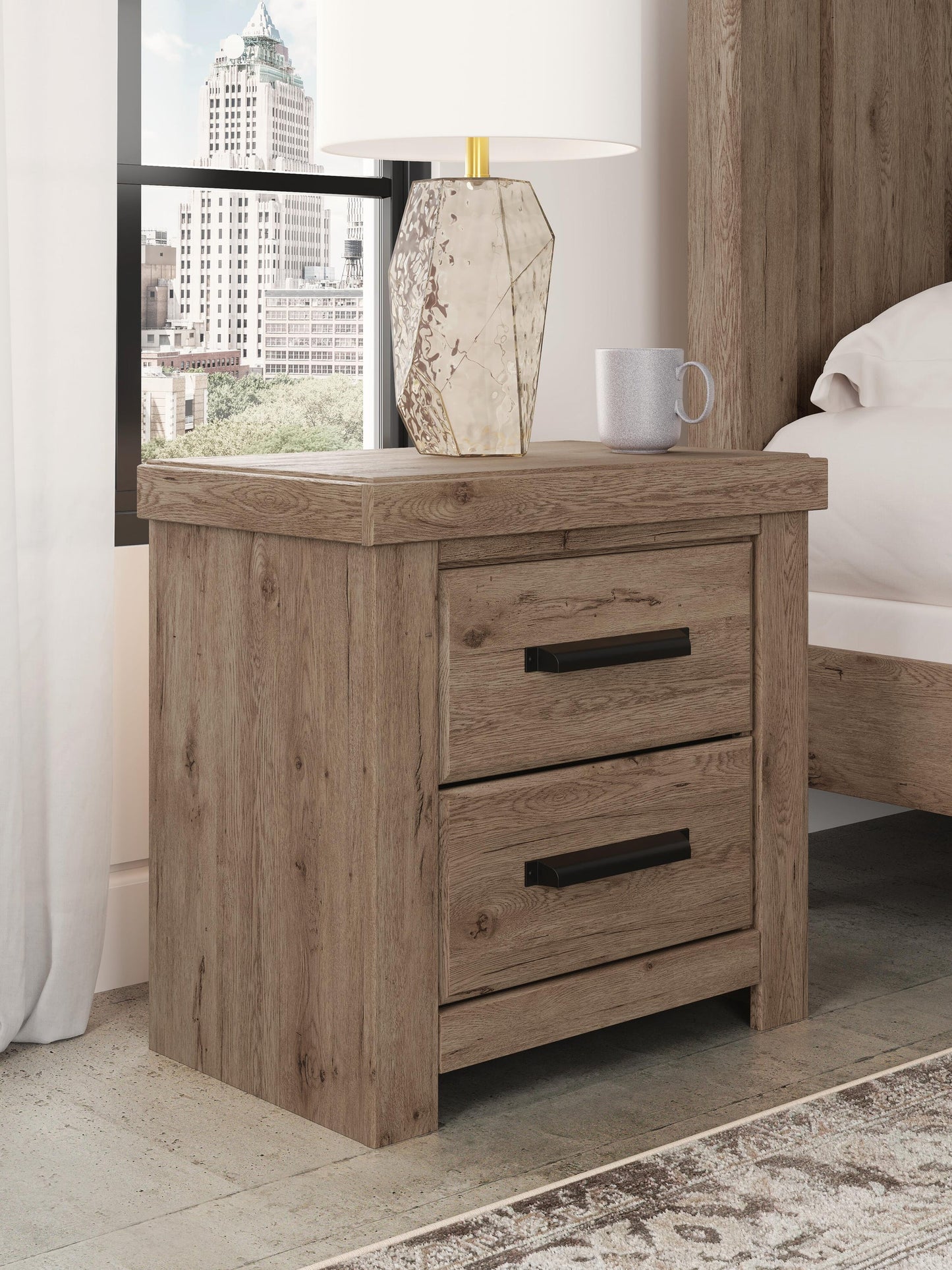 Garistyn  Panel Storage Bed, Dresser, Mirror, Chest And Nightstand