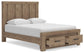 Garistyn  Panel Storage Bed, Dresser And Mirror
