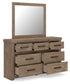 Garistyn  Panel Storage Bed, Dresser And Mirror