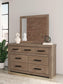 Garistyn  Panel Storage Bed. Dresser, Mirror And Nightstand