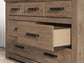 Garistyn  Panel Storage Bed. Dresser, Mirror And Nightstand