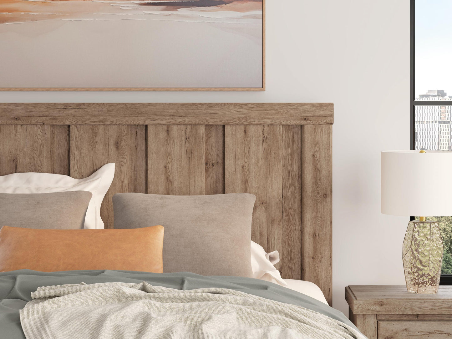 Garistyn  Panel Storage Bed, Dresser, Mirror, Chest And Nightstand