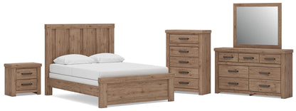 Garistyn  Panel Bed, Dresser, Mirror, Chest And Nightstand