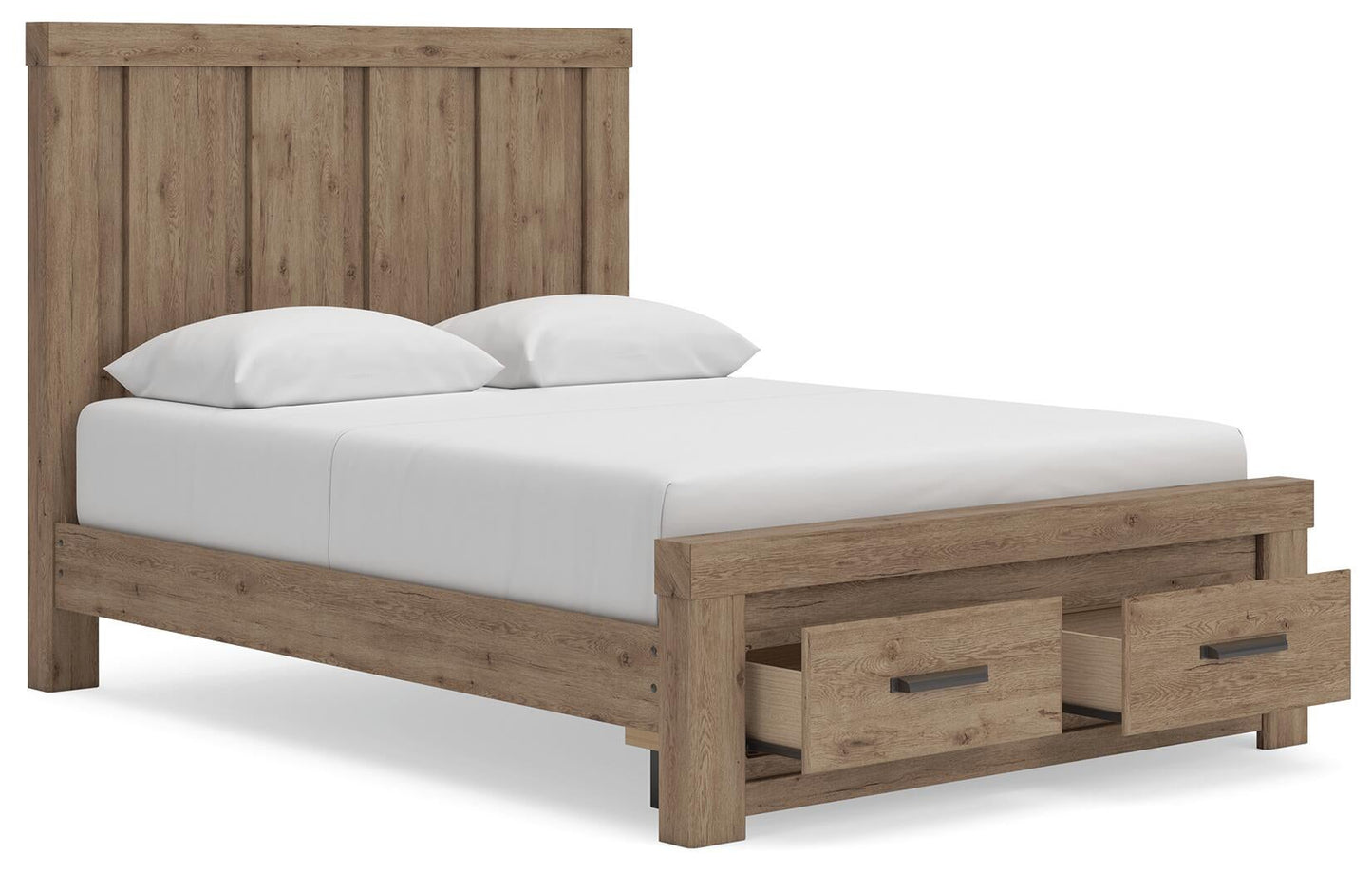 Garistyn  Panel Storage Bed. Dresser, Mirror And Nightstand