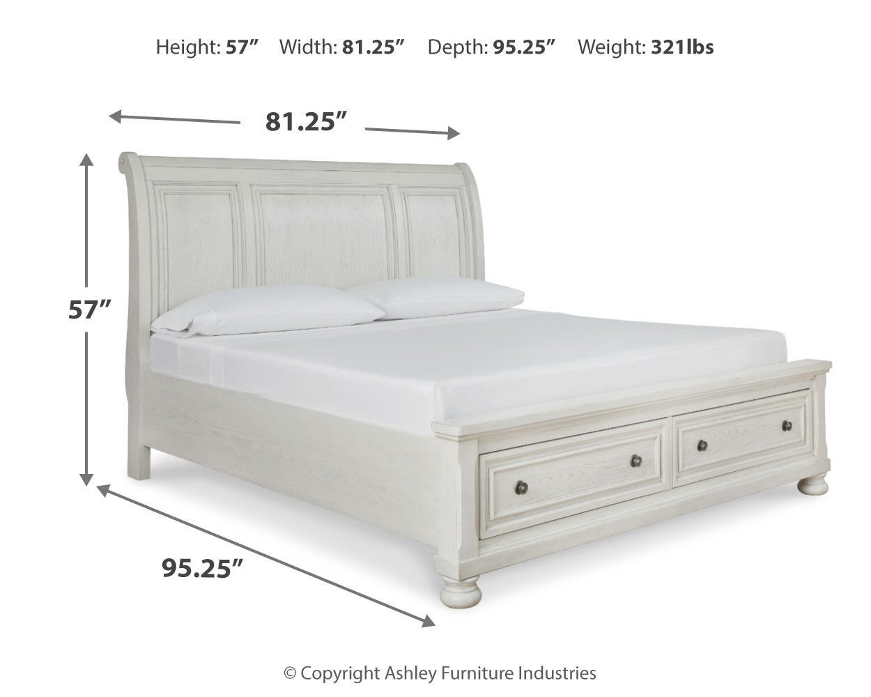 Robbinsdale  Sleigh Bed With Storage
