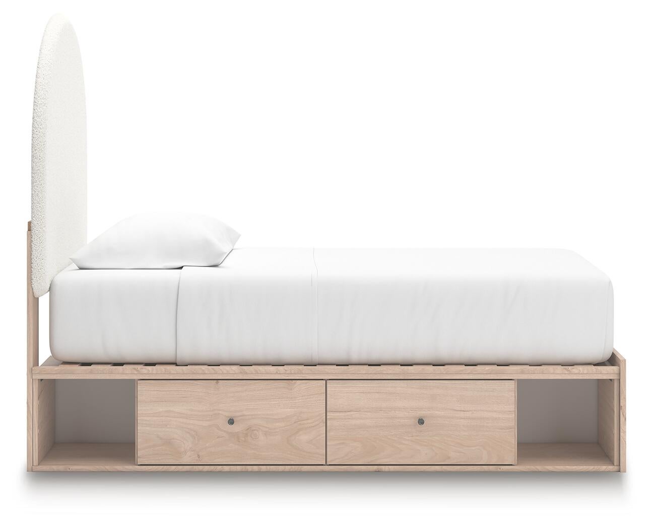 Arloster  Upholstered Panel Bed With Storage