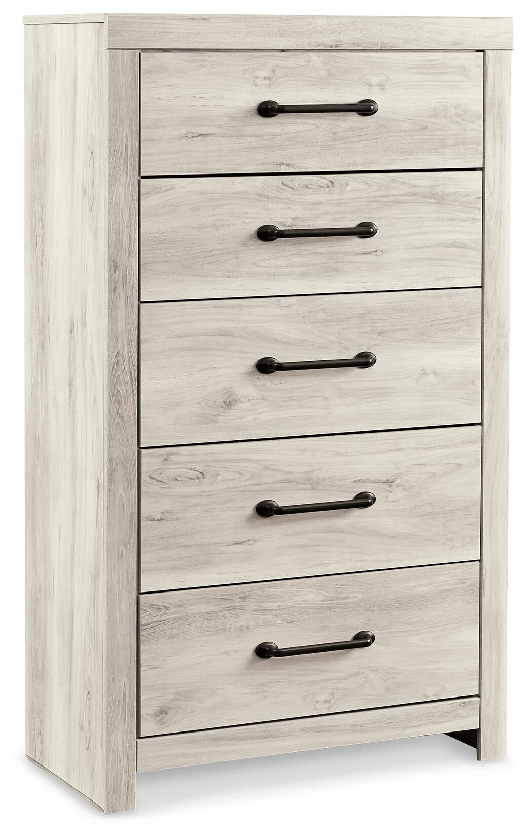 Cambeck  Panel Bed With Mirrored Dresser, Chest And Nightstand